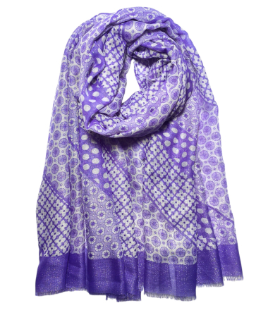 Wholesaler VS PLUS - Patterned scarf with lurex