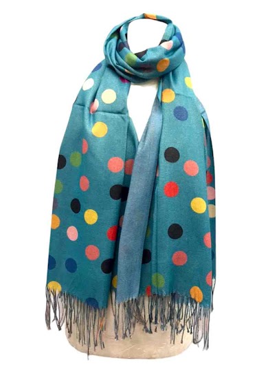 Wholesaler VS PLUS - Shiny scarf with colorful polka dots
