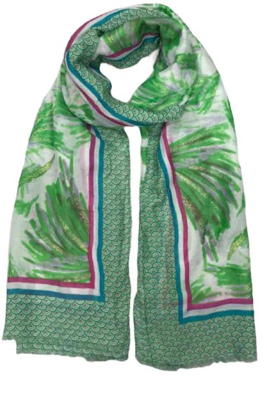 Wholesaler VS PLUS - Sequined scarf with feather print