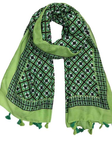 Großhändler VS PLUS - Schal mit geometrischem Muster und Pompon