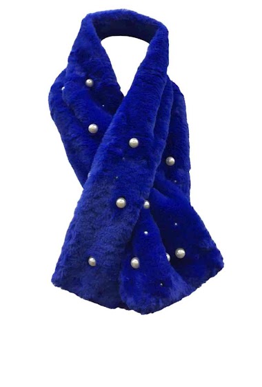 Wholesaler VS PLUS - Faux fur scarf with pearls