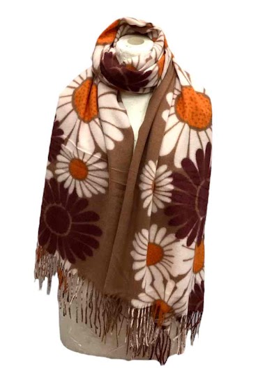 Großhändler VS PLUS - Schal mit Sonnenblumen-Blumenmuster