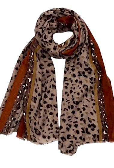 Großhändler VS PLUS - Schal mit Leopardenmuster