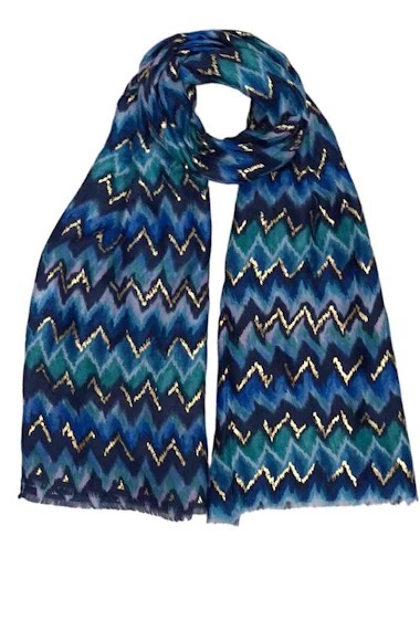 Wholesaler VS PLUS - Sequined zigzag pattern scarf