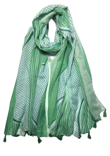 Wholesaler VS PLUS - Striped scarf with pompom