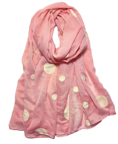 Wholesaler VS PLUS - Plain scarf embroidered with polka dots