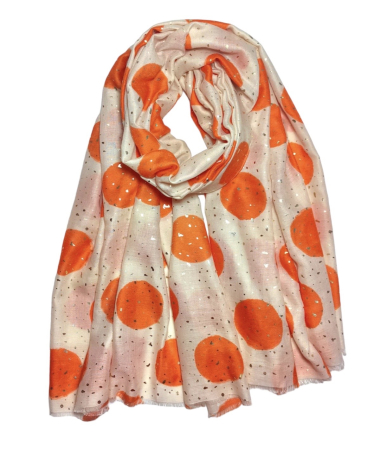 Wholesaler VS PLUS - Polka dot print scarf decorated with sequins
