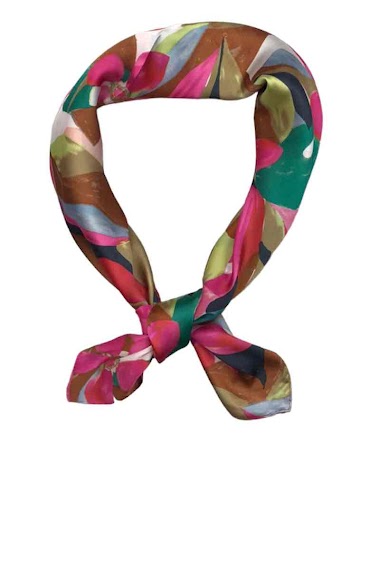 Grossiste VS PLUS - Foulard carrée à l'imprimé coloré et floral