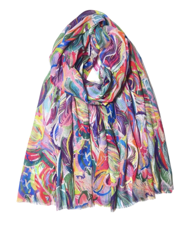 Wholesaler VS PLUS - Colorful tulip print scarf