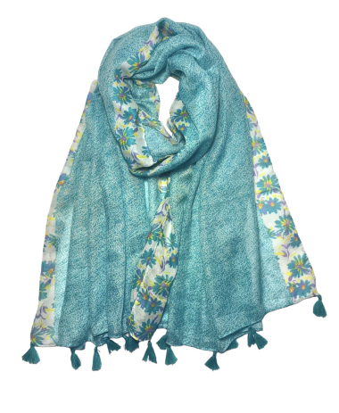 Wholesaler VS PLUS - Floral pompom scarf
