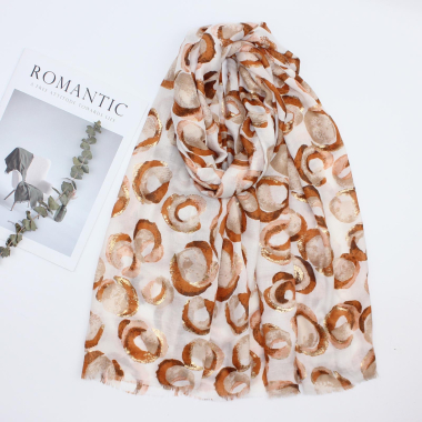 Wholesaler VS PLUS - Round printed scarf with sequins