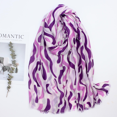 Wholesaler VS PLUS - Color shade style wave print scarf