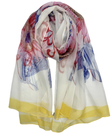 Wholesaler VS PLUS - Sunflower pattern silk scarf