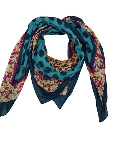 Wholesaler VS PLUS - Large square scarf with polka dot print