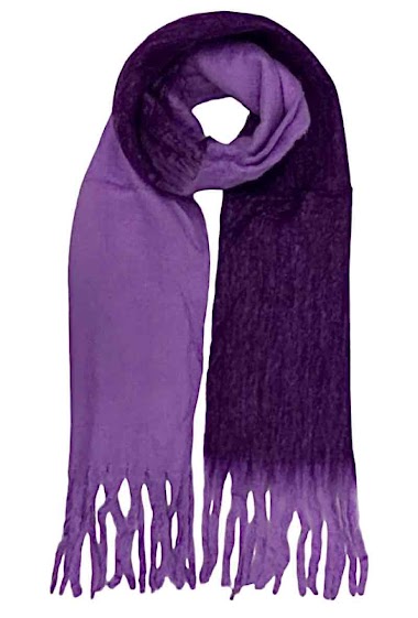 Wholesaler VS PLUS - Large scarf with gradient color fringe