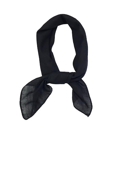 Wholesaler VS PLUS - Small square scarf in plain cotton unisex