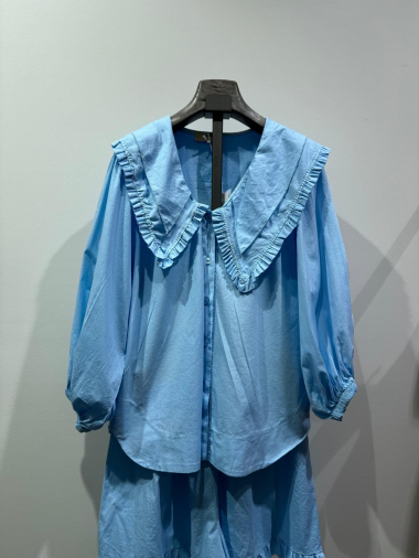 Wholesaler W Studio - Claudine Collar Shirt in Cotton
