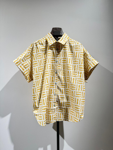 Großhändler W Studio - Hemd aus Baumwollpopeline mit Aufdruck
