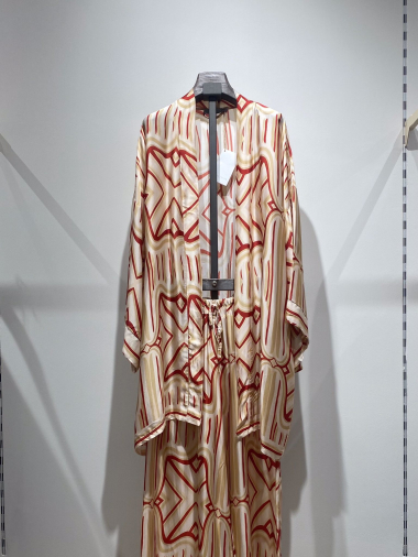 Wholesaler W Studio - Combinaisons in Ethnic silk with belt