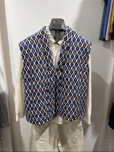 Wholesaler W Studio - Diamond Print Quilted Vest
