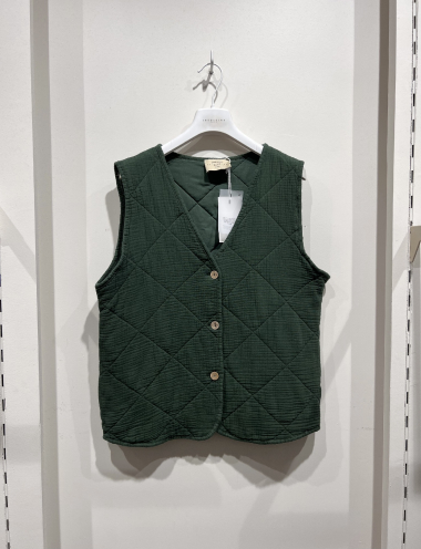 Wholesaler W Studio - Sleeveless Quilted Vest