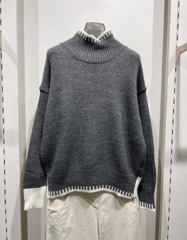 Wholesaler W Studio - Scalloped collar sweater