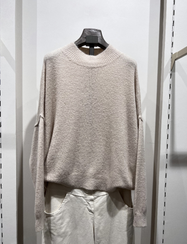 Wholesaler W Studio - Alpaca stand-up collar sweater