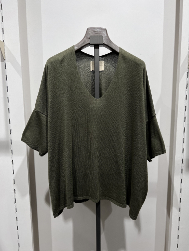 Wholesaler W Studio - Modal V-Neck Sweater