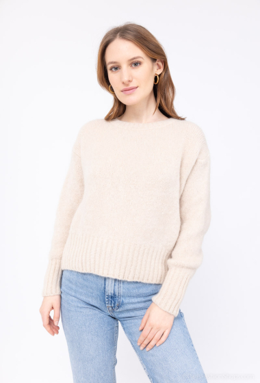 Wholesaler W Studio - Mohair Crop Top Sweater