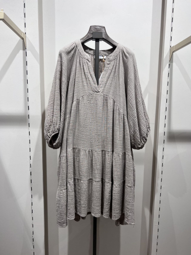 Großhändler W Studio - Kurzes Kleid aus Baumwollcanvas