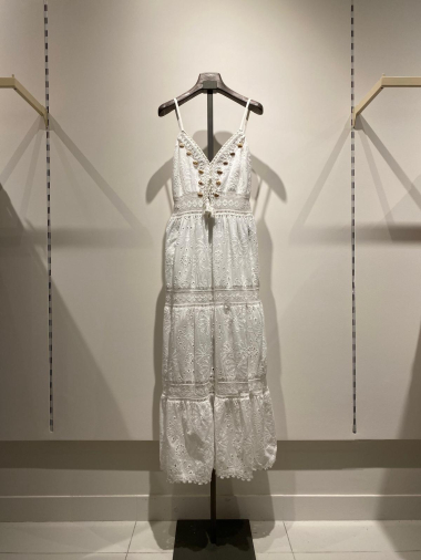 Wholesaler W Studio - Strapless Long Dress with Seashell