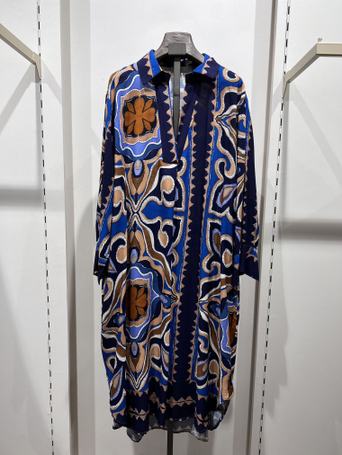 Großhändler W Studio - Quadratisches Kleid aus Viskose aus Seide