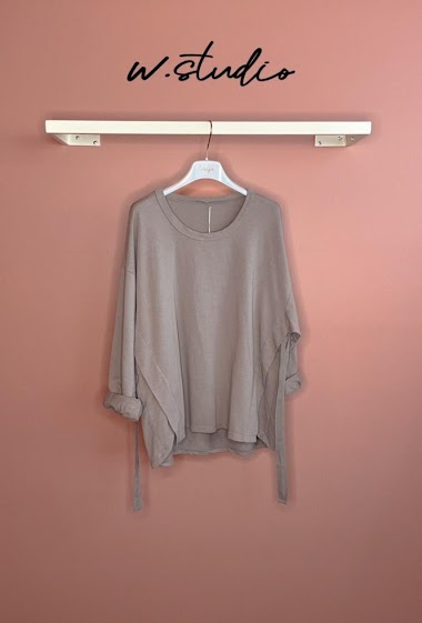 Wholesaler W Studio - Cotton Sweatshirt - Ribbon to Tie