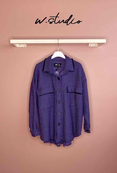 Wholesaler W Studio - Diagonal Jacquard Shirt Jacket
