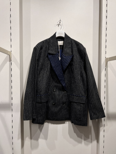 Wholesaler W Studio - Bi-Color Stripe Suit Jacket