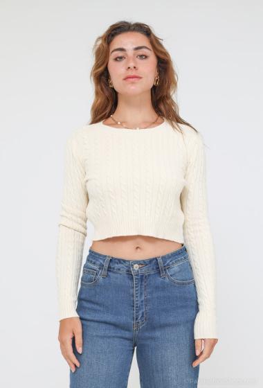 Wholesaler Wawa Design - Cropped cable knit sweater