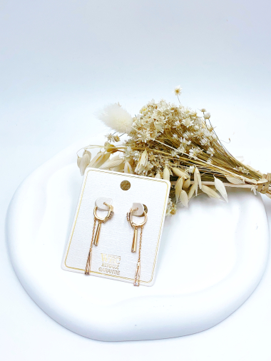 Grossiste WEC Bijoux - Boucle d'oreille en métal doré