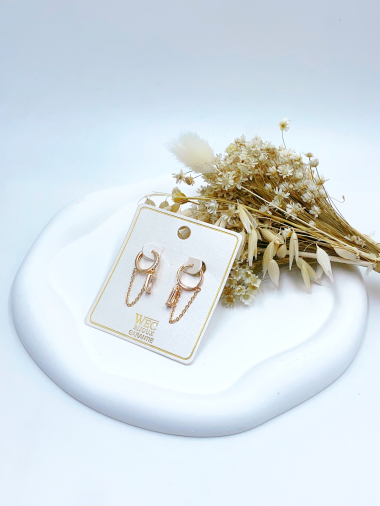 Wholesaler WEC Bijoux - Gold metal earring