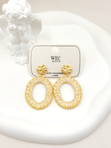 Wholesaler WEC Bijoux - STAINLESS STEEL EARRINGS