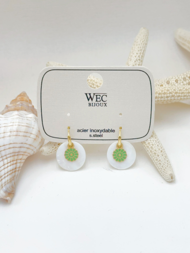 Wholesaler WEC Bijoux - STAINLESS STEEL EARRINGS,PEARL