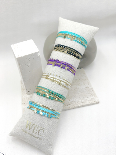 Großhändler WEC Bijoux - Dreireihige Armbänder aus Edelstahl