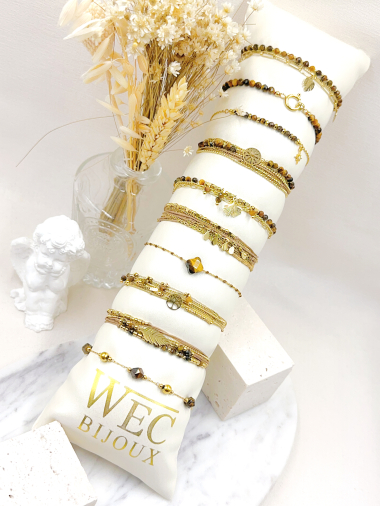 Wholesaler WEC Bijoux - SET OF 10 BRACELETS IN  STAINLESS STEEL