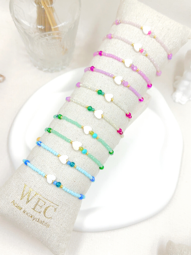 Großhändler WEC Bijoux - SET AUS 10 EDELSTAHLARMBÄNDERN