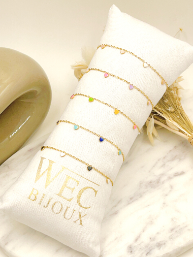 Wholesaler WEC Bijoux - SET OF 5 STEEL BRACELETS + PUDDING