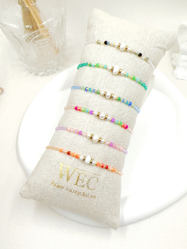 Grossiste WEC Bijoux - LOT DE 6 BRACELETS EN ACIER INOXYDABLE+BOUDIN