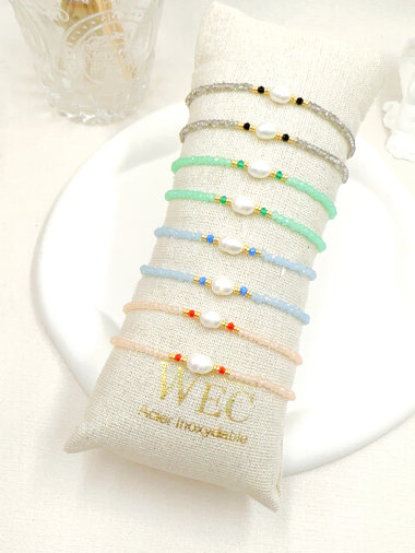 Grossiste WEC Bijoux - LOT DE 8 BRACELETS EN ACIER INOXYDABLE+BOUDIN