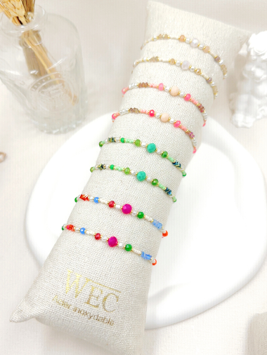 Mayorista WEC Bijoux - SET DE 8 PULSERAS DE ACERO INOXIDABLE+BUDDIN