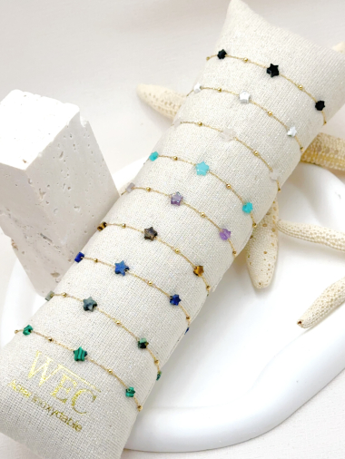 Grossiste WEC Bijoux - Lot de 9 bracelet en acier inoxydable +BOUDIN
