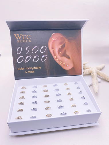 Wholesaler WEC Bijoux - SET OF EARRINGS AND PIERCING