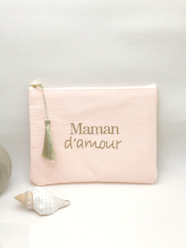 Grossiste WEC Bijoux - POCHETTE "MAMAN D'AMOUR"
